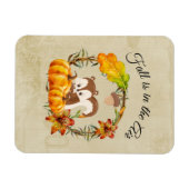 Herfst zit in Air Typografie met Squirrel Magneet (Horizontaal)