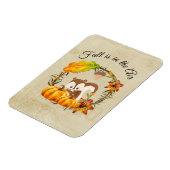 Herfst zit in Air Typografie met Squirrel Magneet (Linkerzijde)