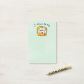 Herfst zit in Air Typografie met Squirrel Post-it® Notes (Op bureau)