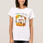 Herfst zit in Air Typografie met Squirrel T-shirt (Voorkant)