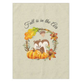 Herfst zit in Air Typografie met Squirrel Tafelkleed (Voorkant)