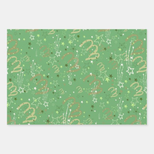 Herfst Zodiac Trio Virgo, Libra, Scorpio Inpakpapier Vel (Voorkant)