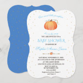 Herfst Zoete Baby Kleine Pompoen Baby Shower Kaart (Voorkant / Achterkant)