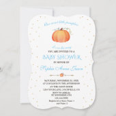 Herfst Zoete Baby Kleine Pompoen Baby Shower Kaart (Voorkant)