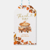 Herfst Zoete Schat Baby Shower Cadeautag Cadeaulabel (Voorkant)
