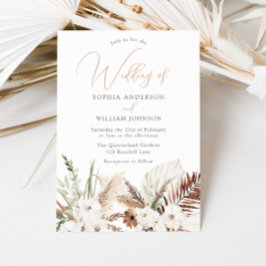 Herfst & Zomer Boheemse Bloemen Huwelijksuitnodigi Kaart