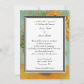 herfst, zomer, feestelijke huwelijksuitnodiging va kaart (Voorkant)