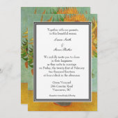 herfst, zomer, feestelijke huwelijksuitnodiging va kaart (Voorkant / Achterkant)