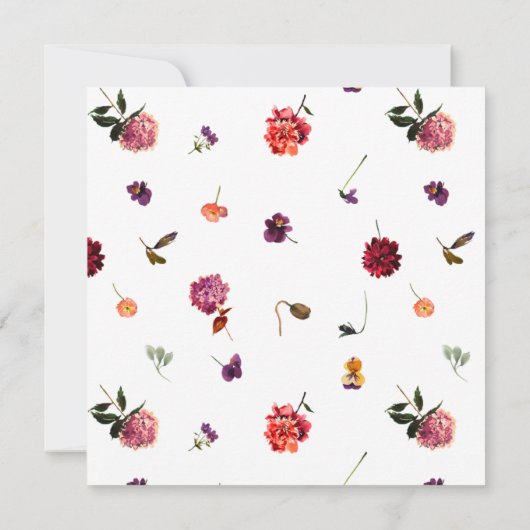 Herfst Zomer Tuin Verbrande Sinaasappel Bloemen Br Kaart (Achterkant)