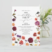 Herfst Zomertuin Verbrand Sinaasappel 60e Verjaard Kaart (Staand voorkant)