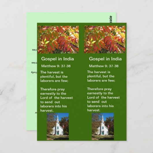 Herfst Zone Rally rev 3 Briefkaart (Voorkant / Achterkant)