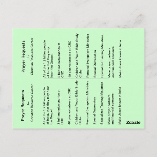 Herfst Zone Rally rev 3 Briefkaart (Achterkant)