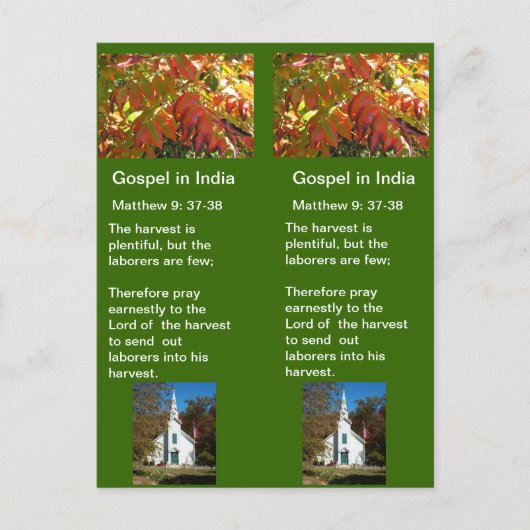 Herfst Zone Rally rev 3 Briefkaart (Voorkant)