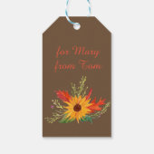 Herfst Zonnebloem Aangepaste Namen Cadeautag Cadeaulabel (Achterkant)