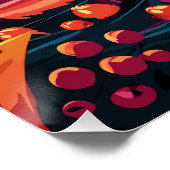 Herfst Zonnebloem Abstract, Herfst Festival! Perfect Poster (Hoek)