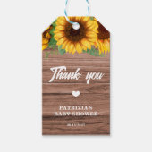 Herfst Zonnebloem | Baby Borrel Cadeaulabel (Voorkant)