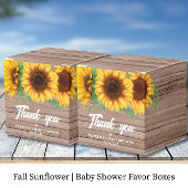 Herfst Zonnebloem | BABY SHOWER Bedankdoosjes