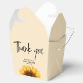 Herfst Zonnebloem Baby shower Bedankdoosjes (Geopend)