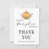 Herfst Zonnebloem Baby shower Bedankkaart (Voorkant)