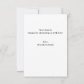 Herfst Zonnebloem Baby shower Bedankkaart (Achterkant)