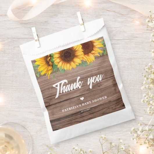 Herfst Zonnebloem | BABY SHOWER Bedankzakje (Geknipt)