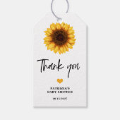 Herfst Zonnebloem Baby shower Cadeaulabel (Voorkant)