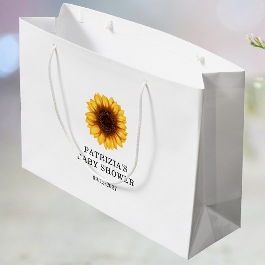 Herfst Zonnebloem Baby shower Groot Cadeauzakje