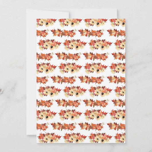 Herfst Zonnebloem Baby shower Kaart (Achterkant)