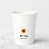 Herfst Zonnebloem Baby Shower Papieren Bekers (Voorkant)