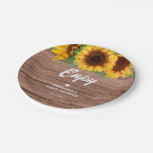 Herfst Zonnebloem | BABY SHOWER Papieren Bordje (Gekanteld)