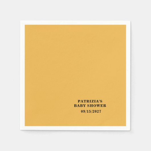 Herfst Zonnebloem Baby shower Servet (Voorkant)