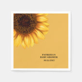 Herfst Zonnebloem Baby shower Servet (Voorkant)