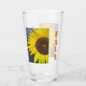 HERFST Zonnebloem Bierglas Glas (Achterkant)