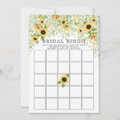 Herfst Zonnebloem BINGO Vrijgezellenfeest Spel Kaart (Voorkant)