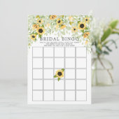 Herfst Zonnebloem BINGO Vrijgezellenfeest Spel Kaart (Staand voorkant)