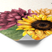 Herfst Zonnebloem Binnentrekken Welkomstteken Poster (Hoek)