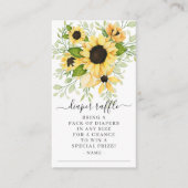 Herfst Zonnebloem Bloemen Baby shower Luier Raffle Informatiekaartje (Voorkant)