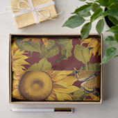 Herfst Zonnebloem Bloemen Vlinder Bruin Decoupage Tissuepapier (Geschenk)