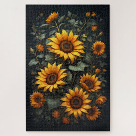Herfst Zonnebloem Bloemstuk Legpuzzel