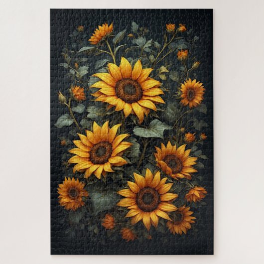 Herfst Zonnebloem Bloemstuk Legpuzzel (Verticaal)