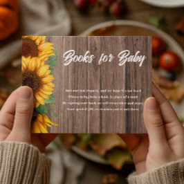 Herfst Zonnebloem | Boeken voor Baby | BABY SHOWER Informatiekaartje
