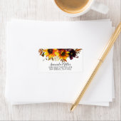 Herfst Zonnebloem Boeket Retouradres Etiket (Insitu)