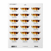 Herfst Zonnebloem Boeket Retouradres Etiket (Full Sheet)