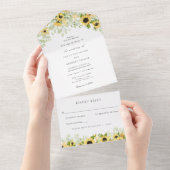 Herfst Zonnebloem Bruiloft Alles In Eén Uitnodigin All In One Uitnodiging (Afscheurbaar)