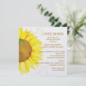 Herfst Zonnebloem Bruiloft Koppels Douche Kaart (Staand voorkant)