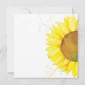 Herfst Zonnebloem Bruiloft Koppels Douche Kaart (Achterkant)