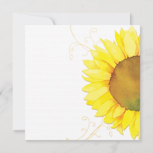 Herfst Zonnebloem Bruiloft Koppels Douche Kaart (Achterkant)