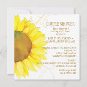 Herfst Zonnebloem Bruiloft Koppels Douche Kaart (Voorkant)