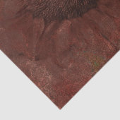 Herfst Zonnebloem Donkere Rust Grunge Textuur Tissuepapier (Detail)