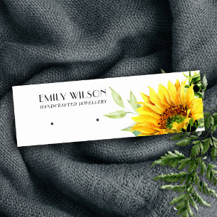 HERFST ZONNEBLOEM HERFST STUD OORBEL DISPLAY KAART MINI VISITEKAARTJE